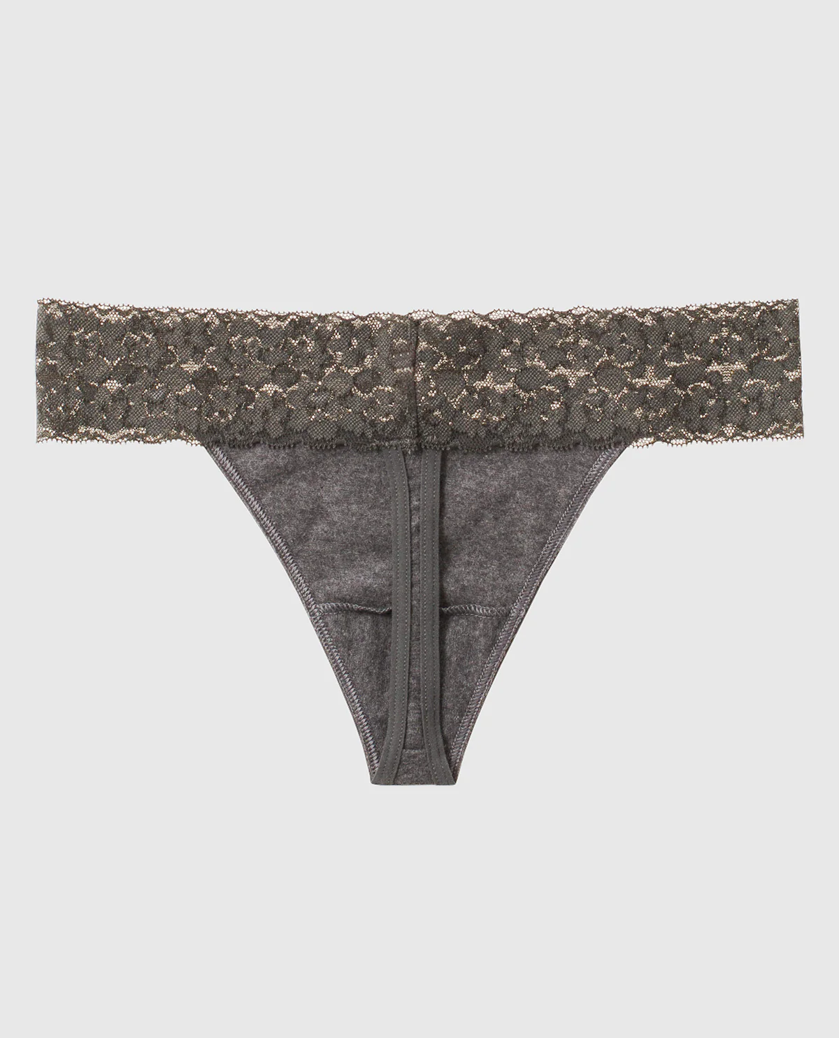 Thong Panty with Lace Trim – Image 2