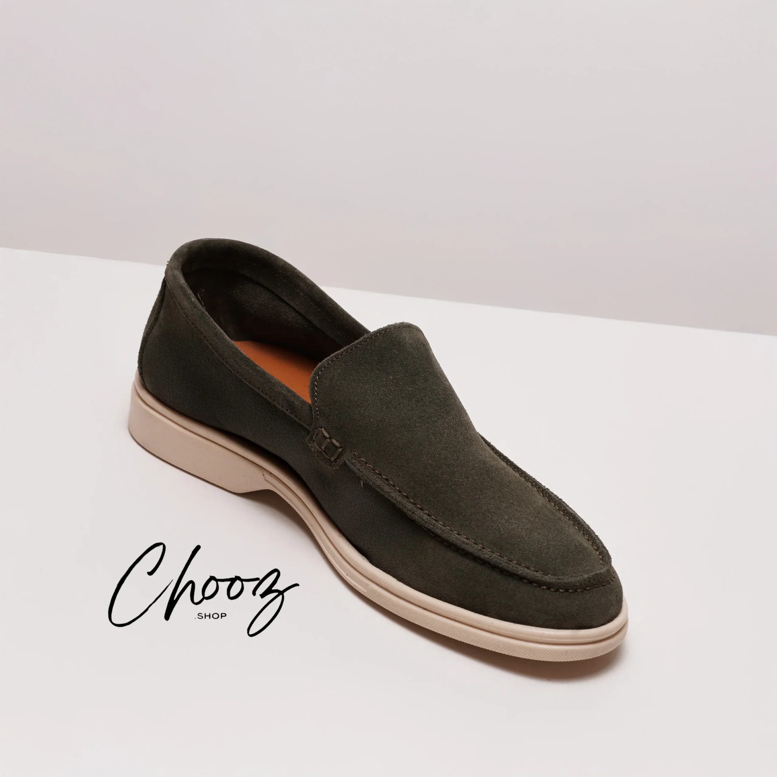 Old Money Mocassin 091 Camoscio Vert made in Italy – Image 4
