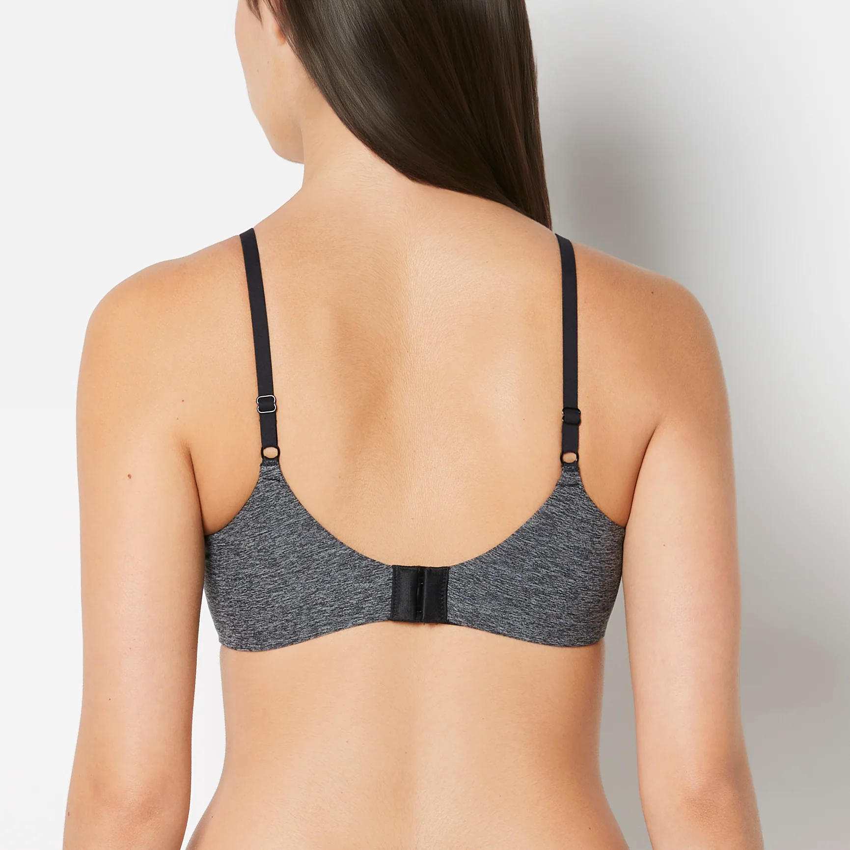 Smooth Comfort Lightly Lined Demi Bra in Tuxedo Black – Image 3