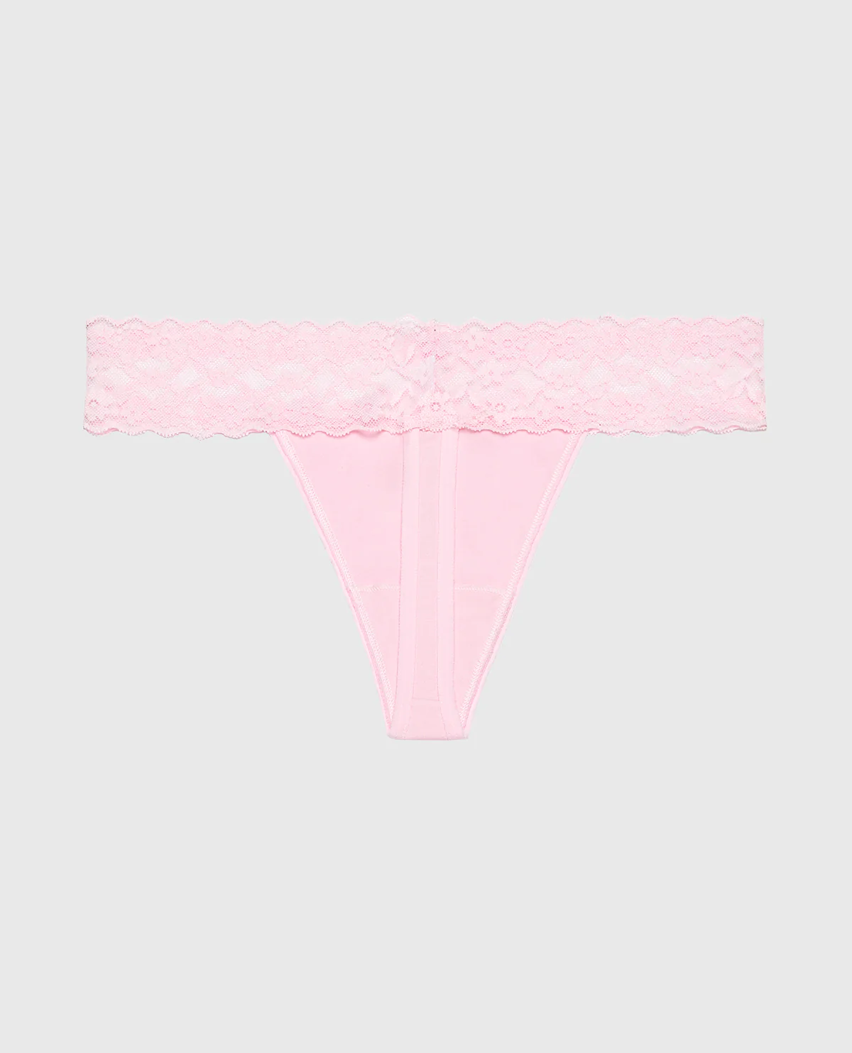 Thong Cotton Panty With Lace Trim in Sweet Dream – Image 5