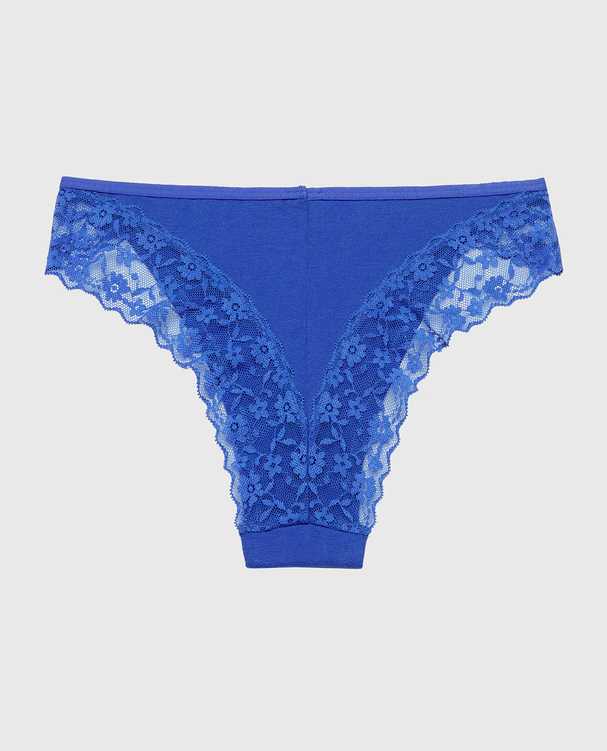 Cheeky Panty With Lace Trim in Dazzling Blue – Image 4