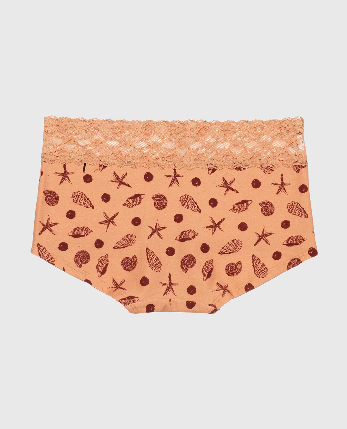 Boyshort Panty with Lace Trim in She Sells Sea Shells – Image 5