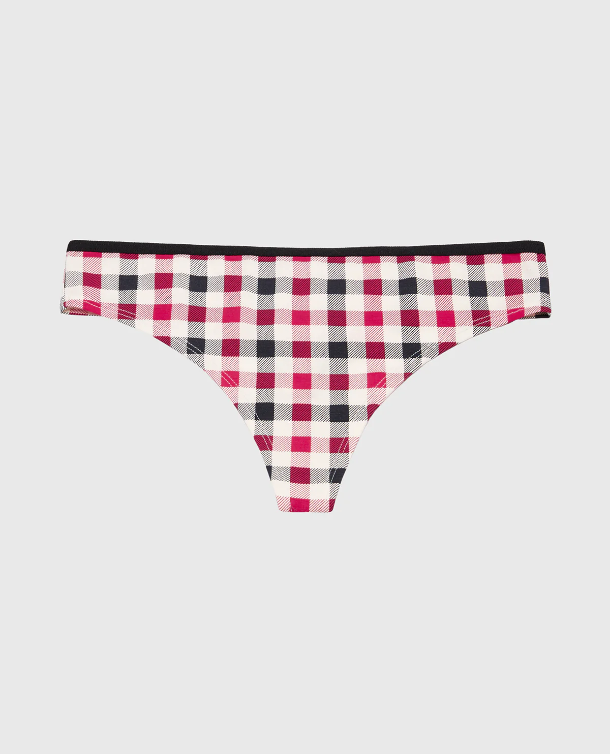 Ultrasoft Modal Cheeky Thong Panty in Soft Winter Gingham – Image 4