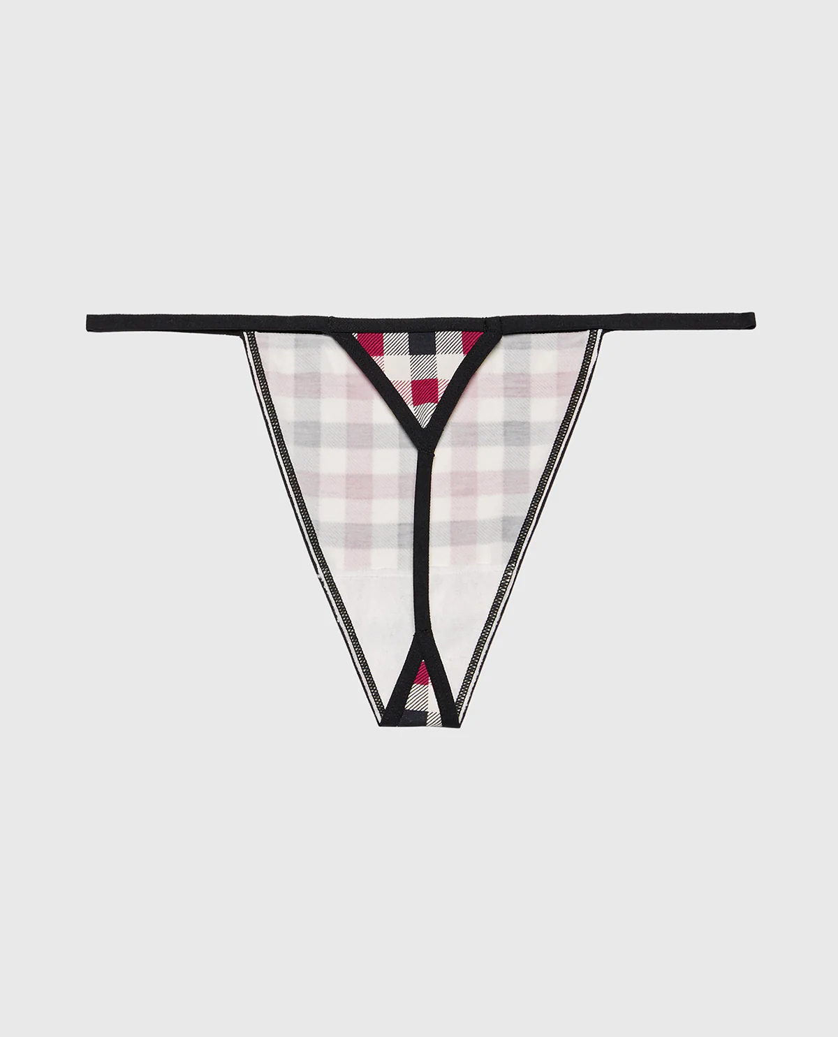 Ultrasoft Modal G-String Panty in Soft Winter Gingham – Image 5