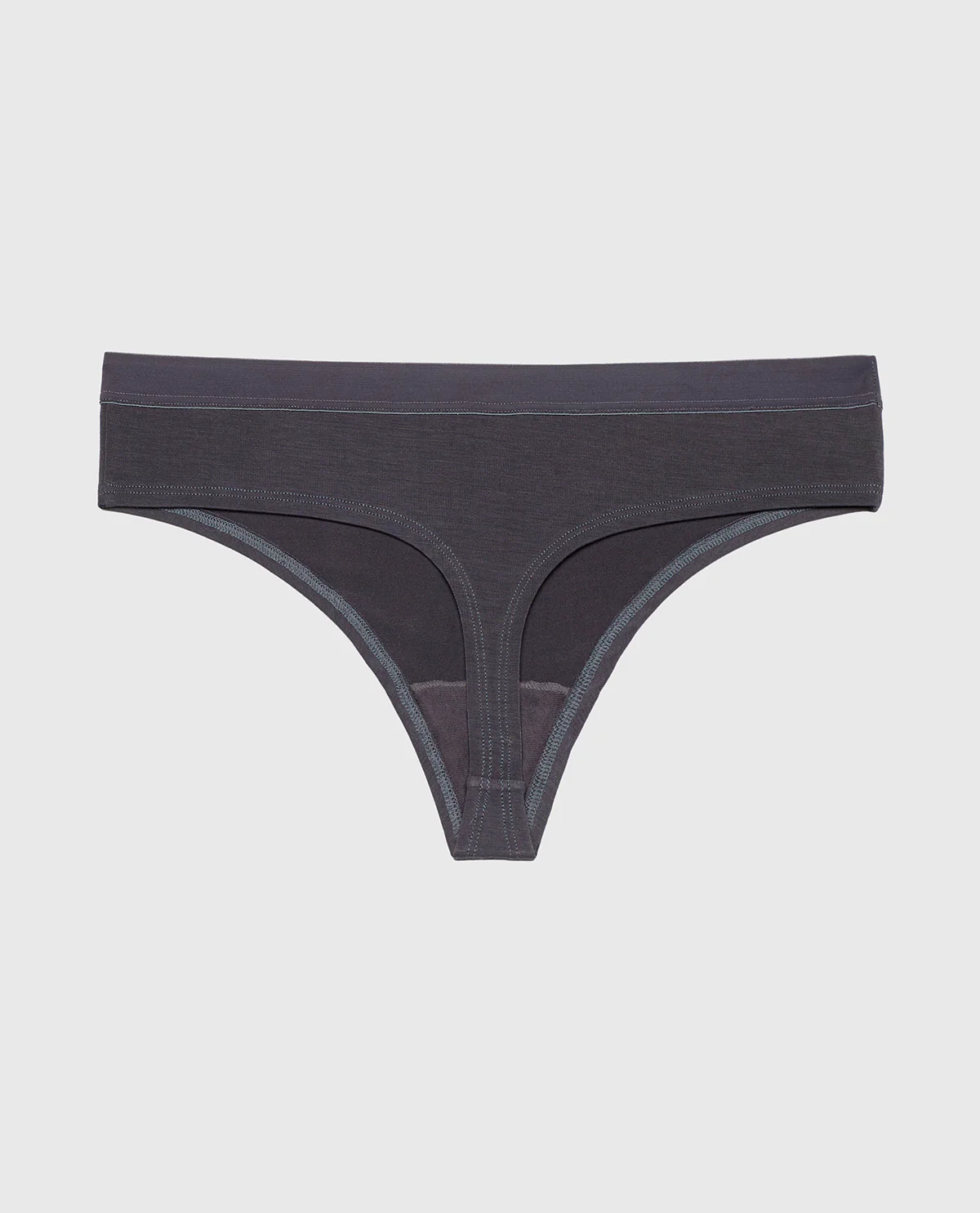 Thong Panty With Vanishing Trim in Ebony – Image 5