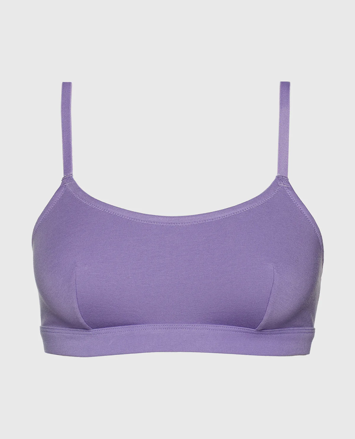 Cotton Scoop Bralette in Paisley Purple – Image 4