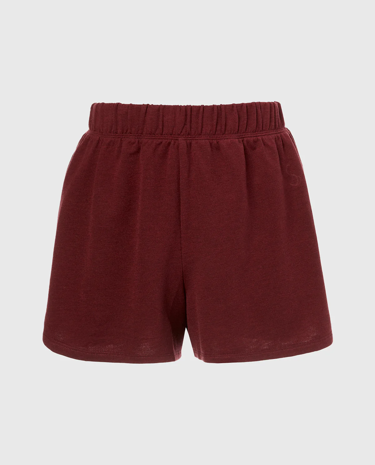 French Terry Sleep Short in Russian Ruby Heather – Image 3