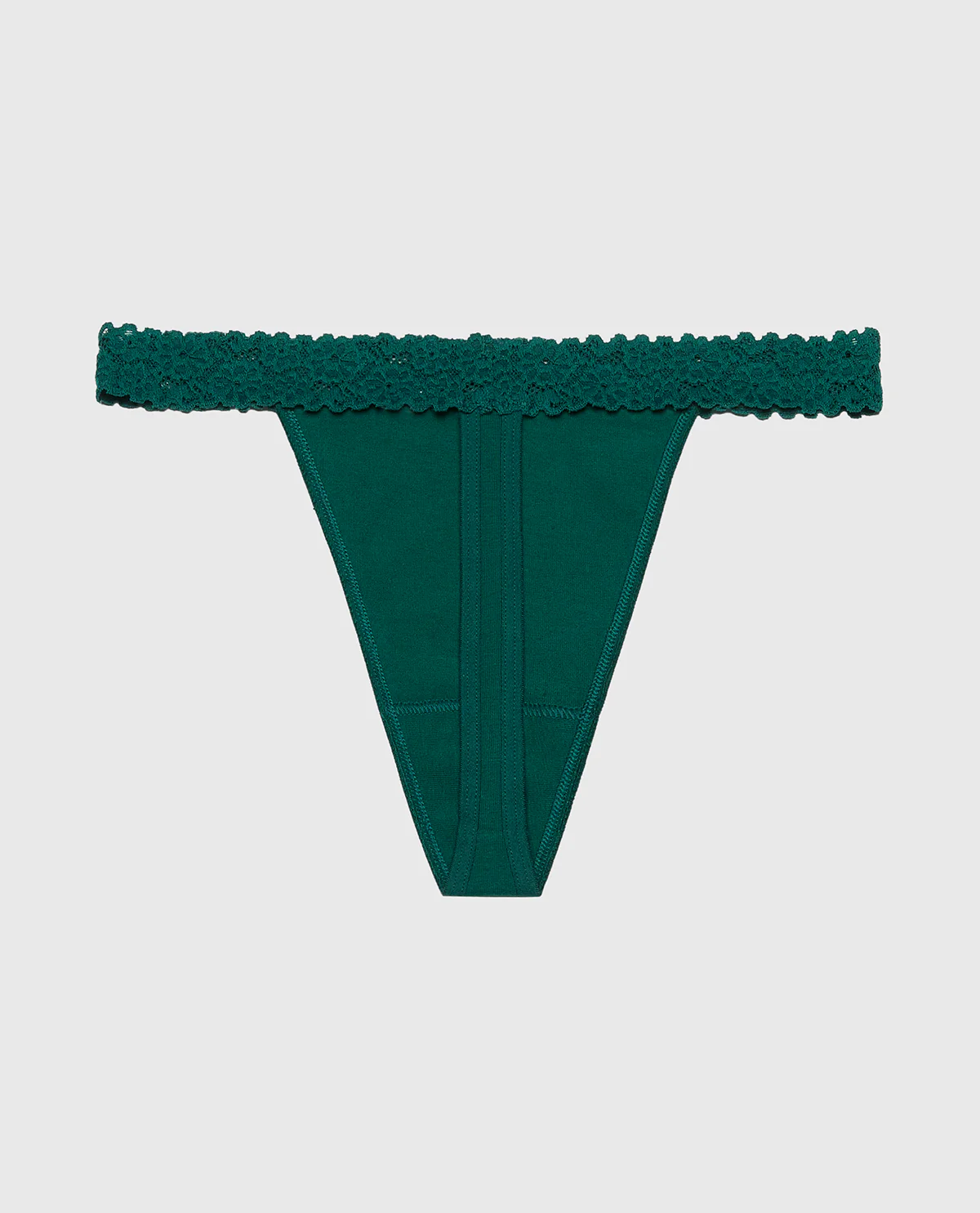 Thong Panty with Cozy Trim in Emerald Green – Image 5