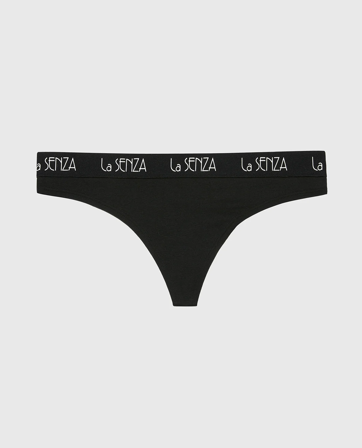 Thong Panty with Art Deco Logo in Tuxedo Black – Image 4