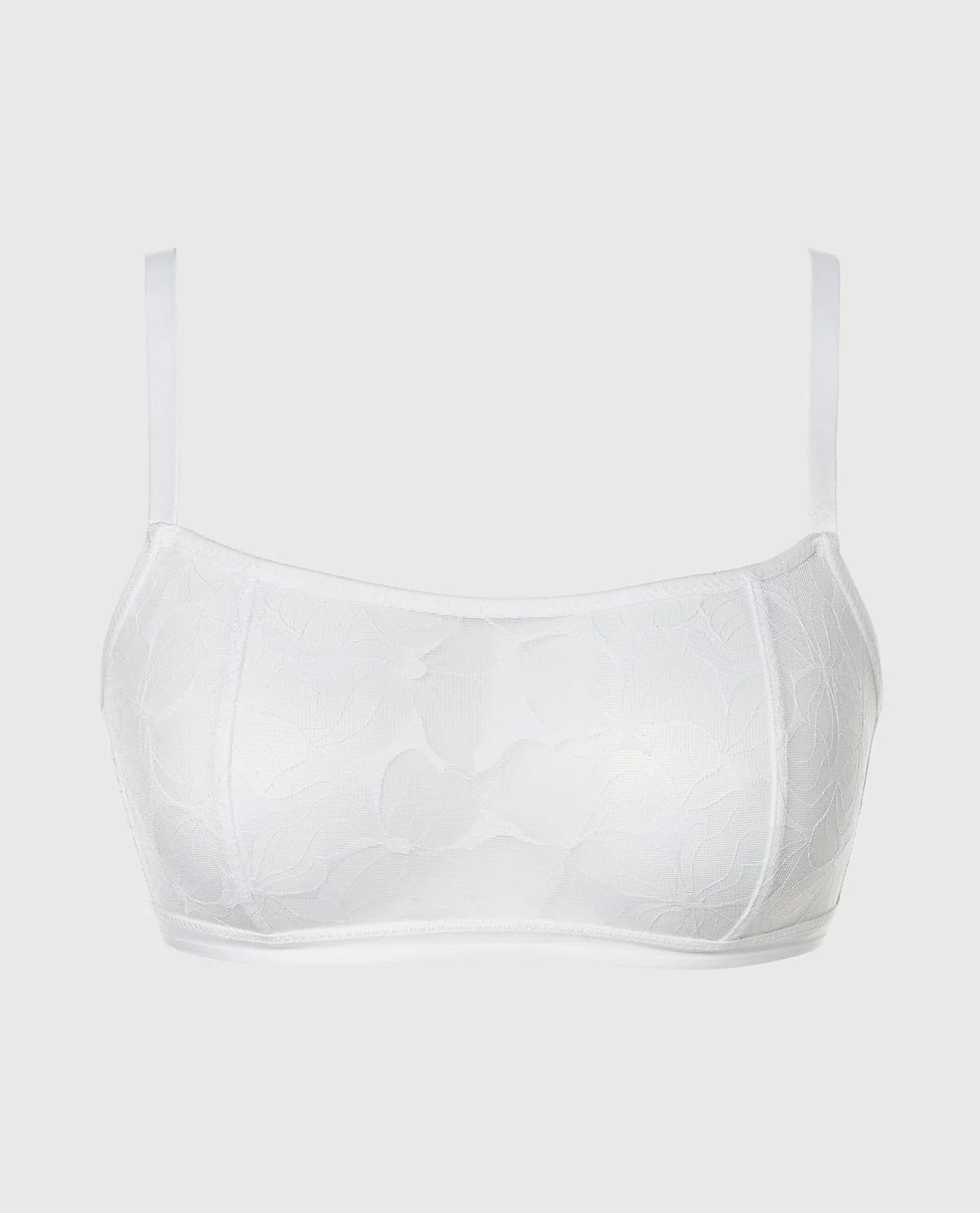 Lined Wireless Bralette in Powdered Sugar – Image 4