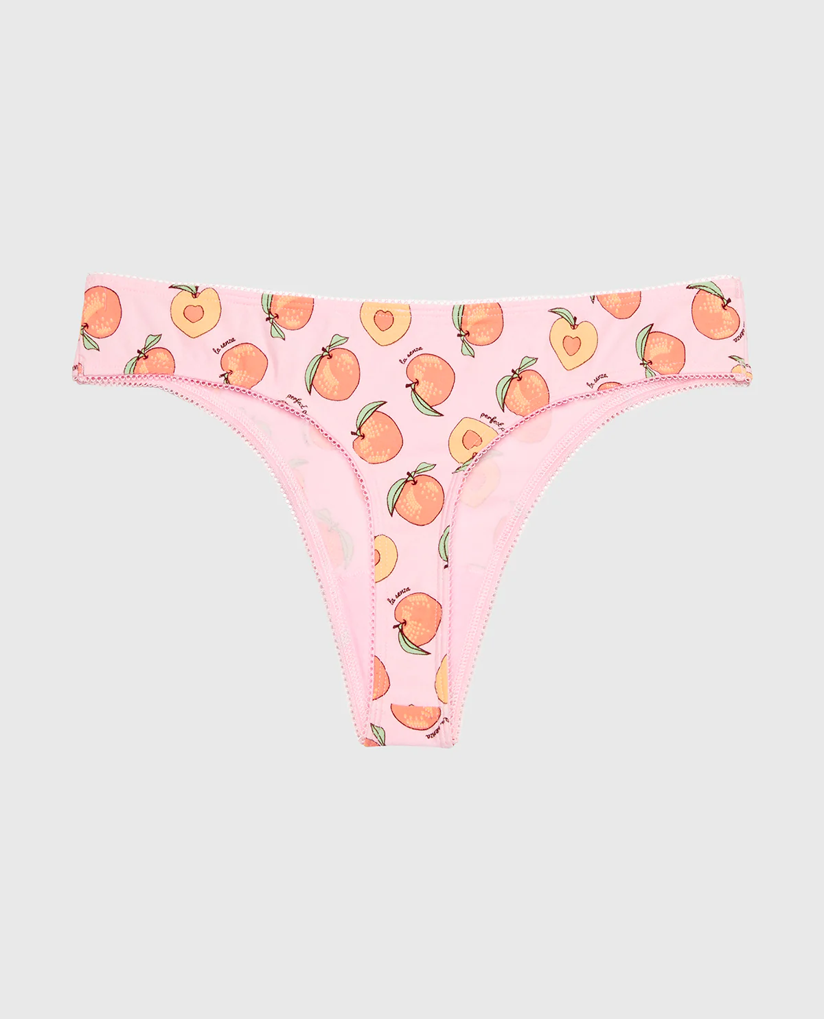 Thong Cotton Panty and Picot Trim in Perfect Peach – Image 5