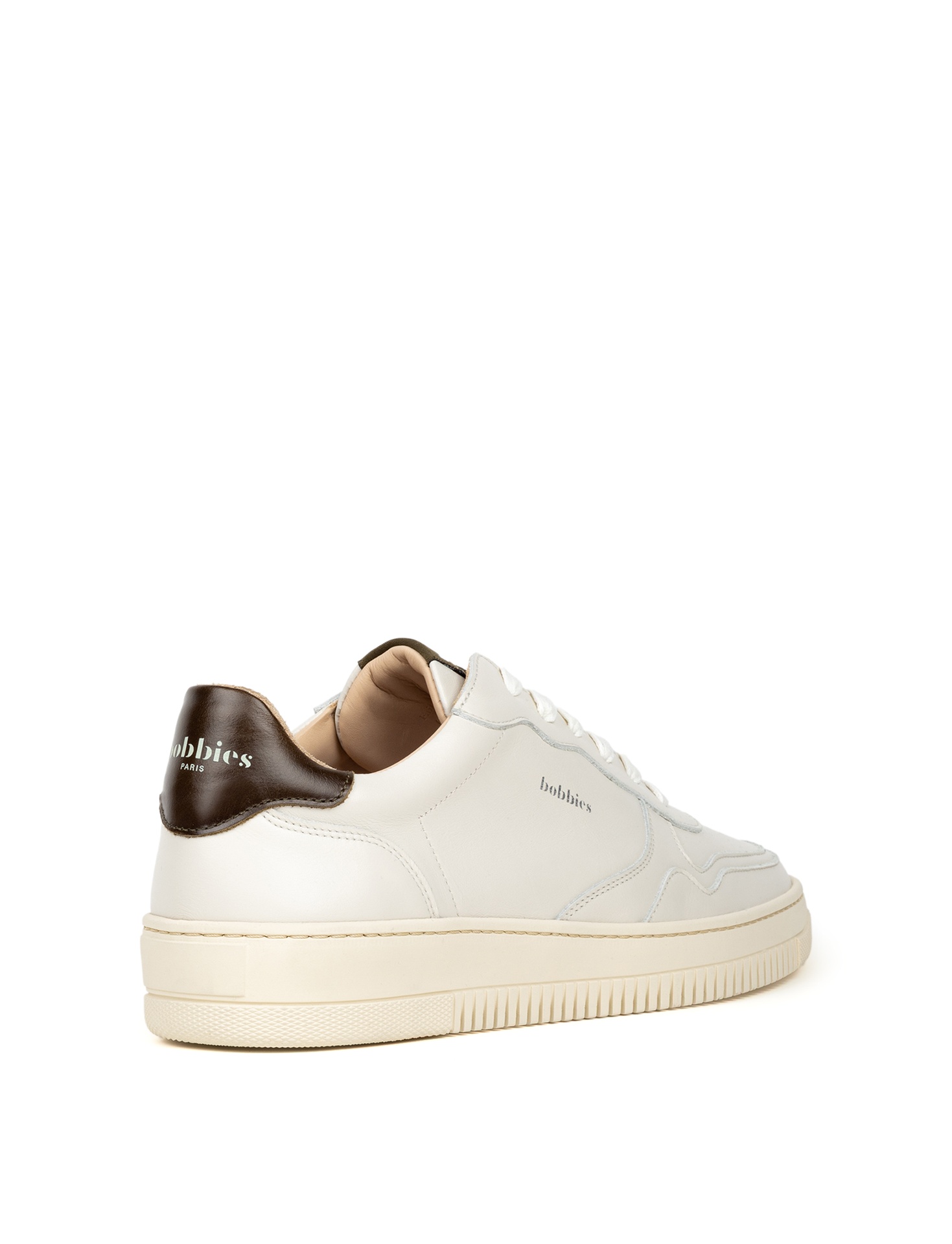 BOBBIES Travis Cuir Blanc Cassé et Kaki Militaire – Image 3