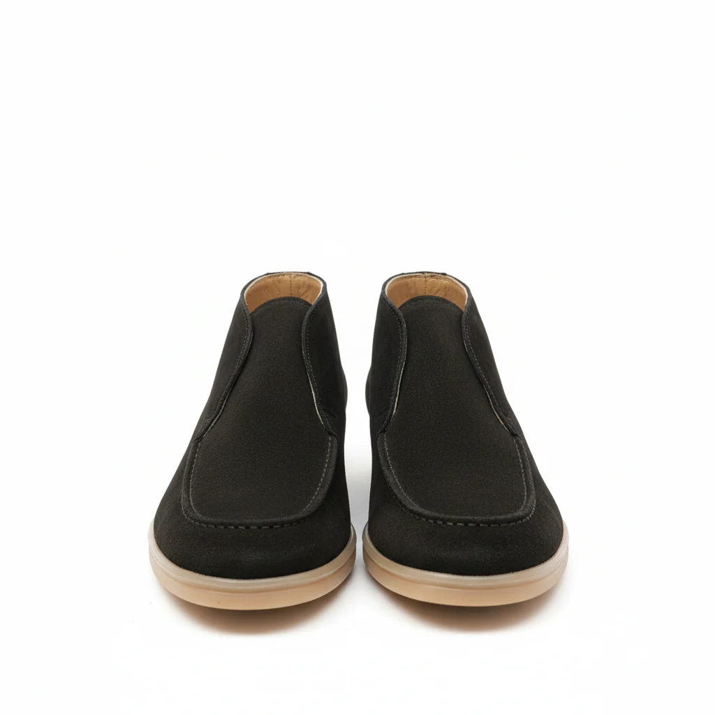 Old Money Suede Boots Made in Italy Marrone – Image 3