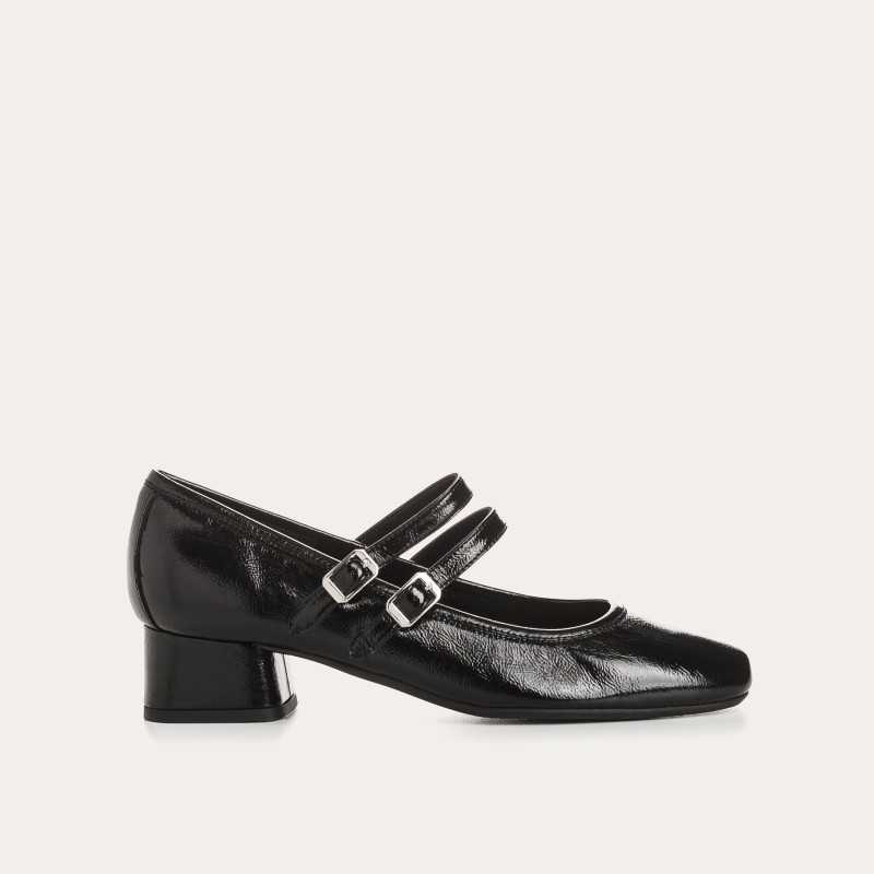 REQIN’S Krysten Cuir Vernis Noir – Image 2